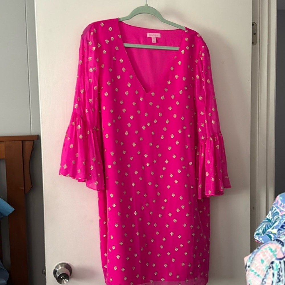 Lilly Pulitzer Pink Bell Sleeve Sundress